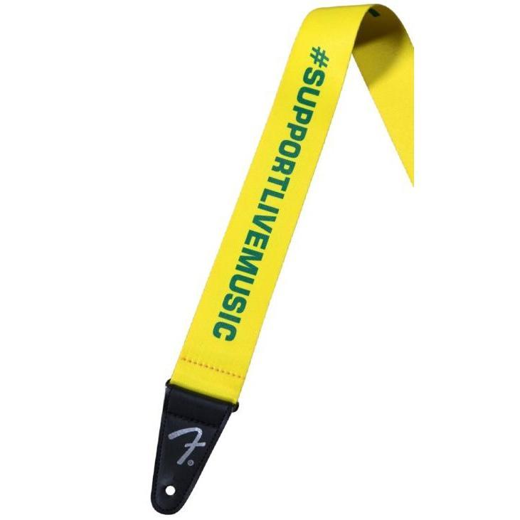 Fender Limited Edition Support Act Guitar Strap-Guitar & Bass-Fender-Yellow/Green-Logans Pianos