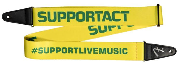 Fender Limited Edition Support Act Guitar Strap-Guitar & Bass-Fender-Yellow/Green-Logans Pianos