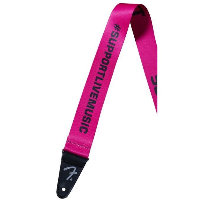 Fender Limited Edition Support Act Guitar Strap-Guitar & Bass-Fender-Pink/Black-Logans Pianos