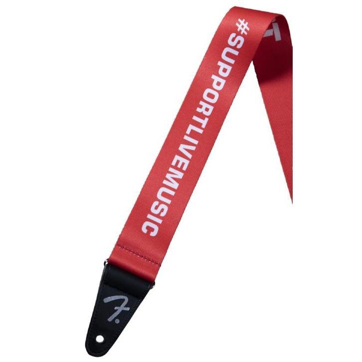 Fender Limited Edition Support Act Guitar Strap-Guitar & Bass-Fender-Red/White-Logans Pianos