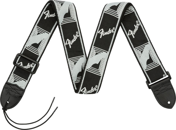 Fender Monogrammed Guitar Strap-Guitar & Bass-Fender-Black/Yellow/Red-Logans Pianos