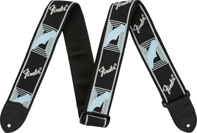 Fender Monogrammed Guitar Strap-Guitar & Bass-Fender-Black/Yellow/Red-Logans Pianos