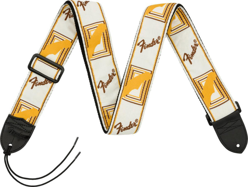 Fender Monogrammed Guitar Strap-Guitar & Bass-Fender-Black/Yellow/Red-Logans Pianos