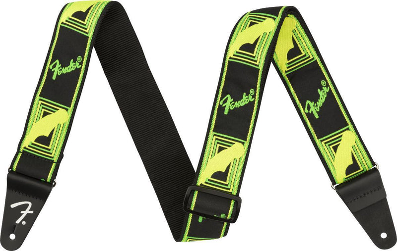 Fender Neon Monogrammed Guitar Strap-Guitar & Bass-Fender-Green/Orange-Logans Pianos