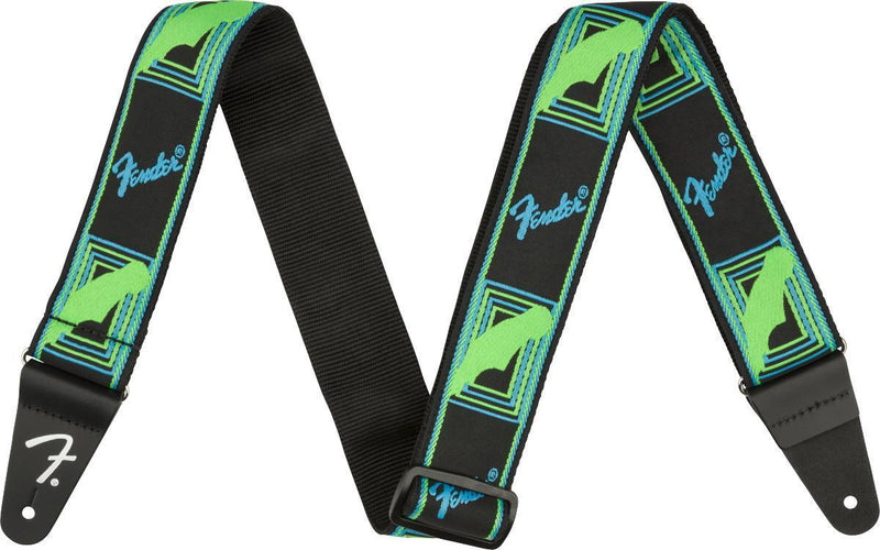Fender Neon Monogrammed Guitar Strap-Guitar & Bass-Fender-Green/Orange-Logans Pianos