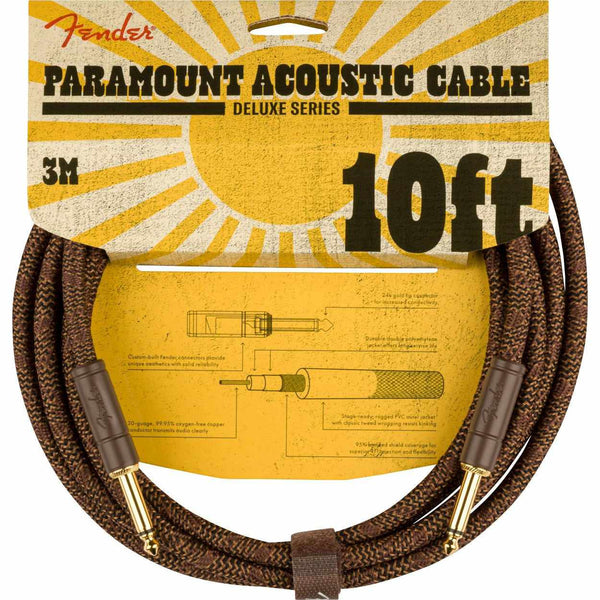 Fender Paramount Acoustic Instrument Cable-Guitar & Bass-Fender-18.6''-Logans Pianos