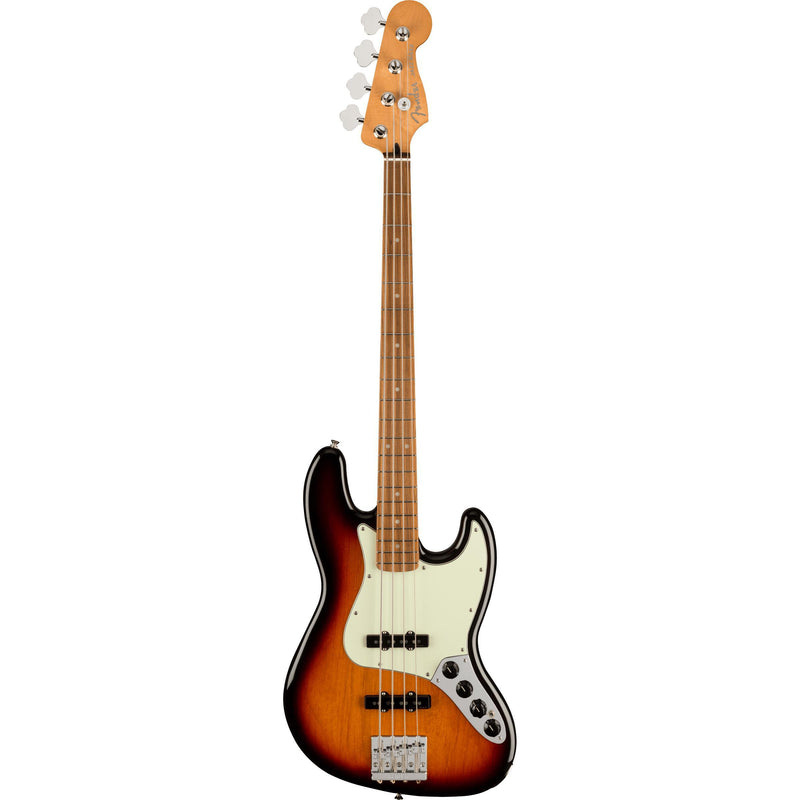 Fender Player Plus Jazz Bass + BONUS HARD CASE-Guitar & Bass-Fender-Maple-Aged Candy Apple Red-Logans Pianos