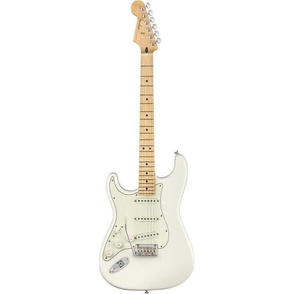 Fender Player Stratocaster Left Handed Electric Guitar-Guitar & Bass-Fender-Maple-Polar White-Logans Pianos