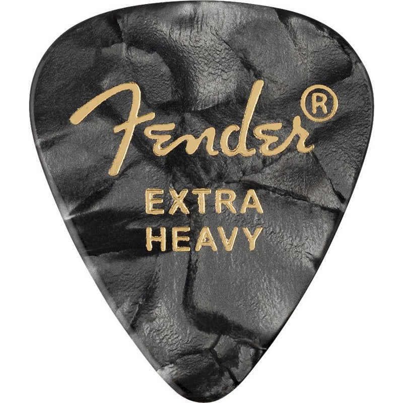 Fender Premium Guitar Picks - 12 Pack-Guitar & Bass-Fender-Extra Heavy-Black Moto-Logans Pianos