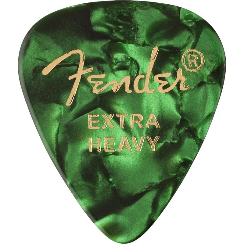 Fender Premium Guitar Picks - 12 Pack-Guitar & Bass-Fender-Extra Heavy-Green Moto-Logans Pianos