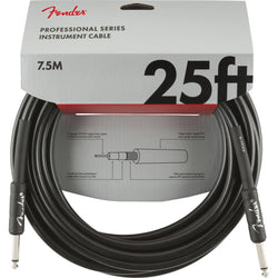 Fender Professional Series Instrument Cable-Guitar & Bass-Fender-25'-Straight/Straight-Black-Logans Pianos