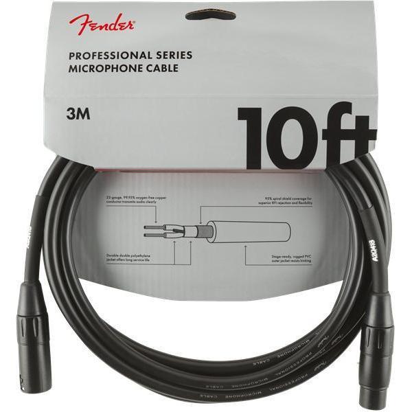 Fender Professional Series Microphone Cable, 10'-Live Sound & Recording-Fender-Logans Pianos