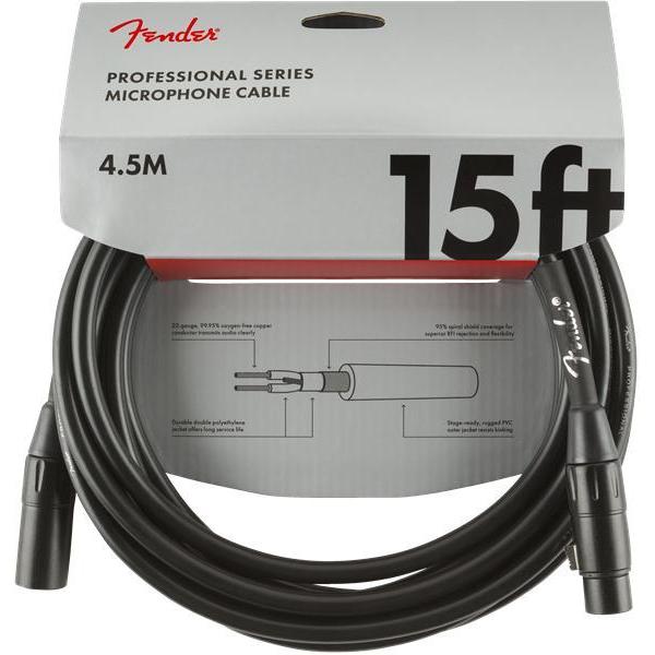 Fender Professional Series Microphone Cable, 15'-Live Sound & Recording-Fender-Logans Pianos