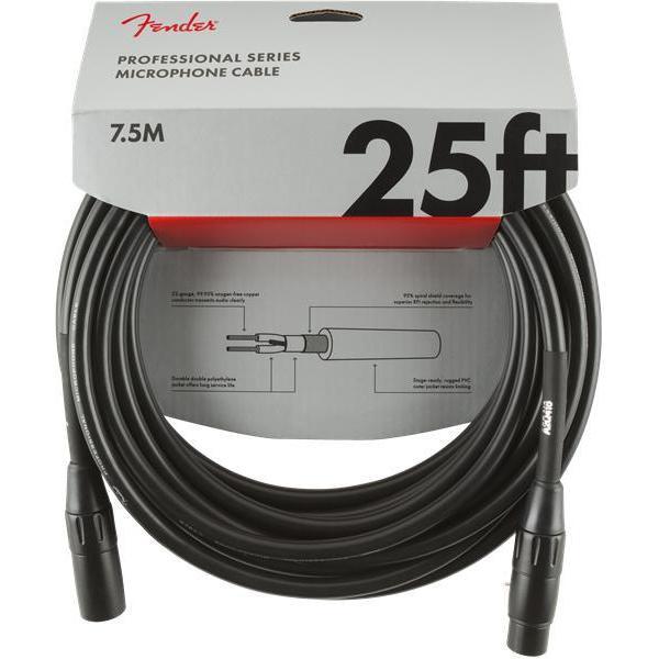 Fender Professional Series Microphone Cable, 25'-Live Sound & Recording-Fender-Logans Pianos