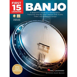 First 15 Lessons - Banjo-Sheet Music-Hal Leonard-Logans Pianos