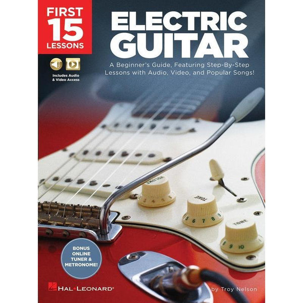 First 15 Lessons - Electric Guitar-Sheet Music-Hal Leonard-Logans Pianos