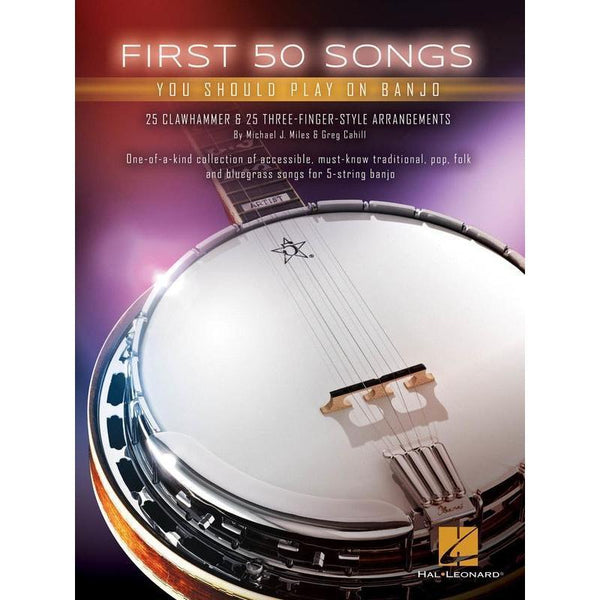 First 50 Songs You Should Play on Banjo-Sheet Music-Hal Leonard-Logans Pianos