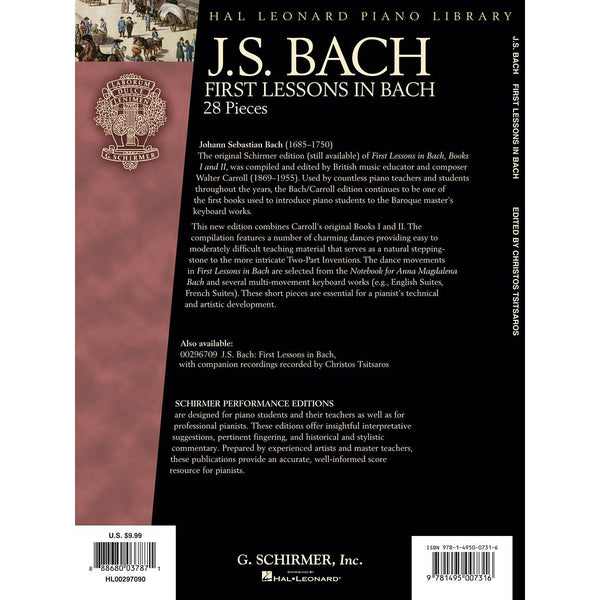 First Lessons in Bach-Sheet Music-All Music Publishing-Logans Pianos