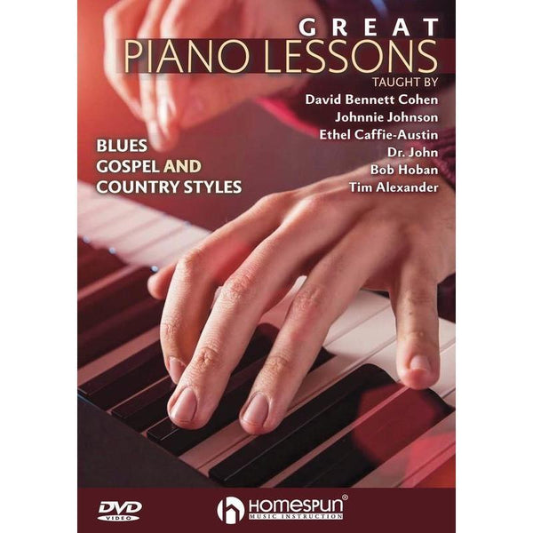 Great Piano Lessons: Blues, Gospel and Country Styles-Sheet Music-Homespun-Logans Pianos