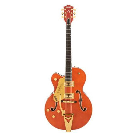 Gretsch G6120TG Players Edition Nashville Hollow Body Left Handed Electric Guitar-Guitar & Bass-Gretsch-Orange Stain-Logans Pianos