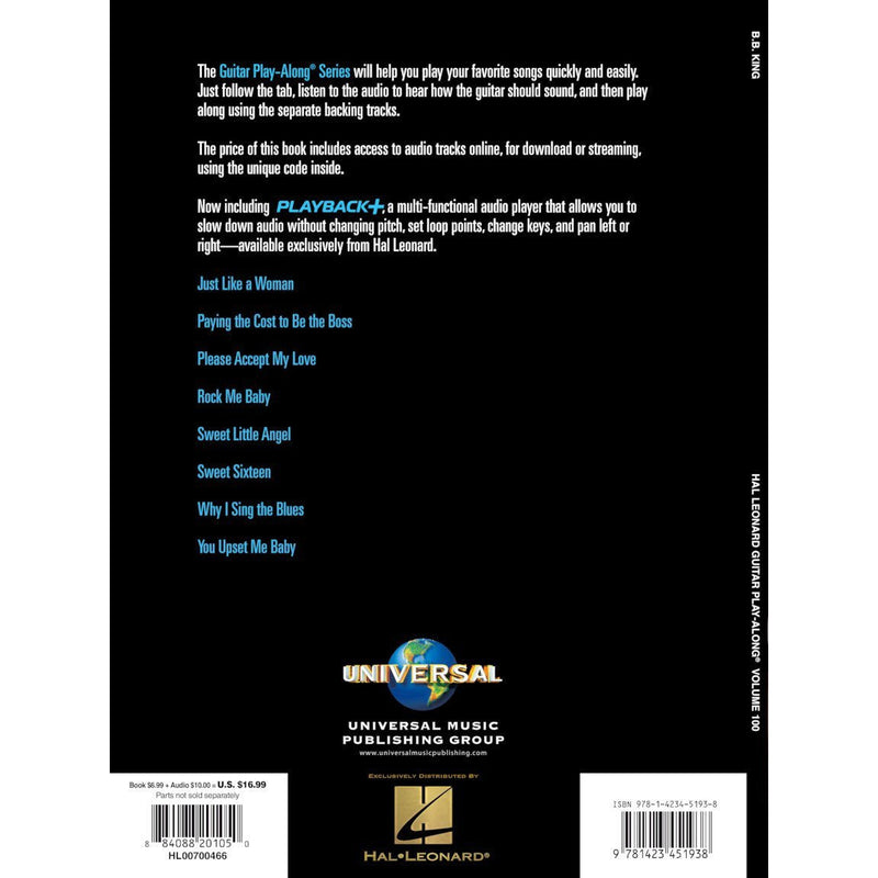 Guitar Play-Along - B.B. King-Sheet Music-Hal Leonard-Logans Pianos