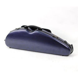 HQ Brushed Polycarbonate Half Moon Violin Case-Orchestral Strings-HQ-Blue-Logans Pianos