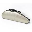 HQ Brushed Polycarbonate Half Moon Violin Case-Orchestral Strings-HQ-Champagne-Logans Pianos