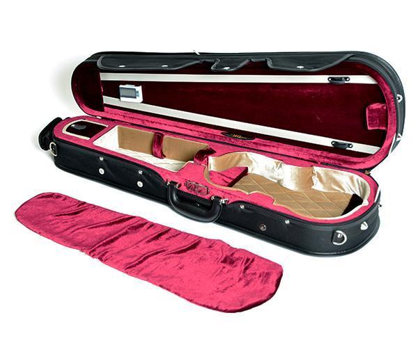 HQ Shaped Lightweight Violin Case-Orchestral Strings-HQ-Wine/Tan-Logans Pianos