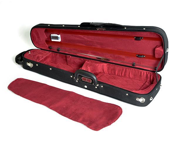 HQ Shaped Woodshell Violin Case-Orchestral Strings-HQ-Red-Logans Pianos