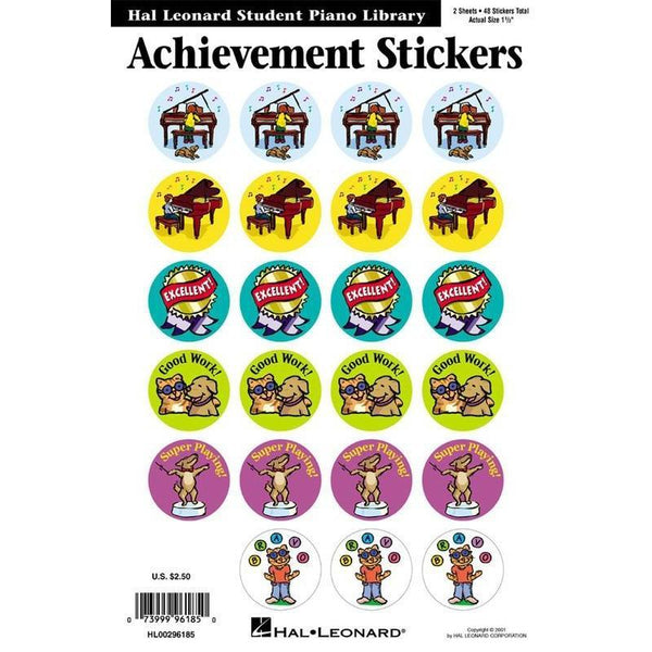 Hal Leonard Achievement Stickers-Sheet Music-Hal Leonard-Logans Pianos