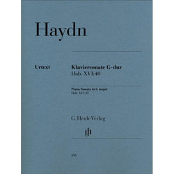 Haydn Piano Sonata G Major Hob XVI 40-Sheet Music-G. Henle Verlag-Logans Pianos