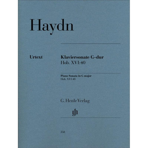 Haydn Piano Sonata G Major Hob XVI 40-Sheet Music-G. Henle Verlag-Logans Pianos