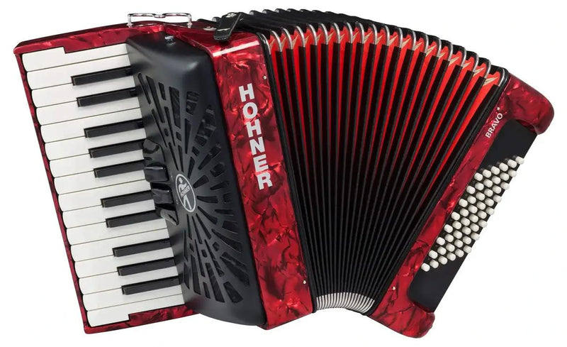 Hohner - Bravo II 48 Accordion-Piano & Keyboard-kurt jacobs-Red-Logans Pianos