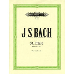 J. S. Bach - 6 Suites for Solo Cello BWV 1007-1012-Sheet Music-Edition Peters-Logans Pianos
