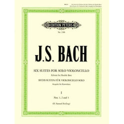 J. S. Bach - Cello Suites 1-3 for Double Bass BWV 1007-9-Sheet Music-Edition Peters-Logans Pianos