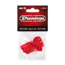 Jim Dunlop Jazz III Guitar Picks - 6 Pack-Guitar & Bass-Jim Dunlop-Nylon-Regular-Logans Pianos