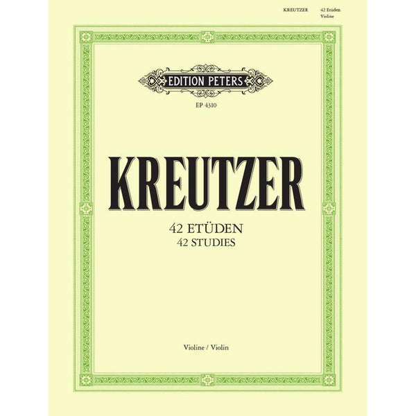 KREUTZER - 42 ETUDES OR CAPRICES VIOLIN-Sheet Music-Edition Peters-Logans Pianos
