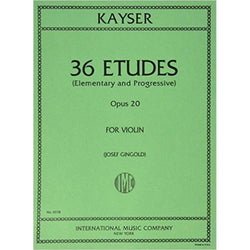 Kayser 36 Etudes Op. 20-Sheet Music-International Music Company-Logans Pianos