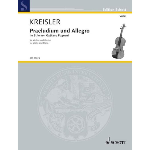 Kreisler - Praeludium and Allegro in Style of Pugnani-Sheet Music-Schott Music-Logans Pianos
