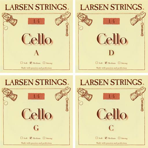 Larsen Cello Strings - Full Set-Orchestral Strings-Larsen-1/4-Medium-Logans Pianos