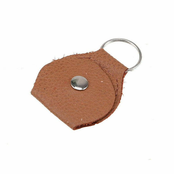 Leather Keychain Pick holder-Guitar & Bass-CGL-Brown-Logans Pianos