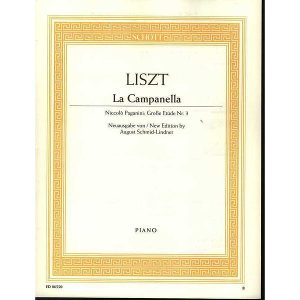 Liszt La Campanella-Sheet Music-Schott Music-Logans Pianos