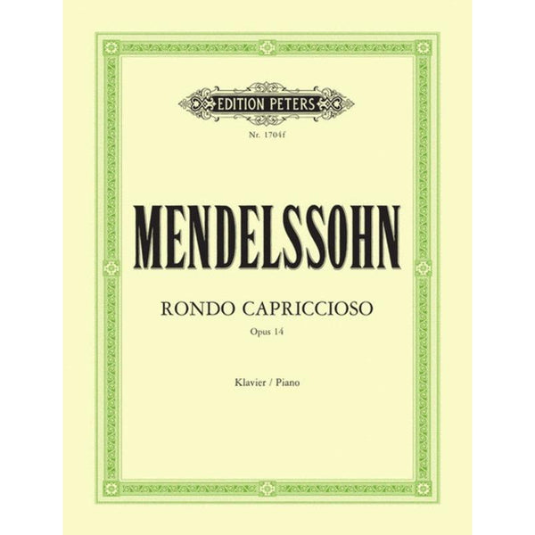 Mendelssohn Rondo Capriccioso Op 14-Sheet Music-Edition Peters-Logans Pianos