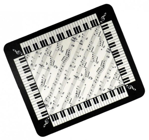 Mouse Pad Keyboard Sheet Music Square B/W-Sheet Music-AIM-Logans Pianos