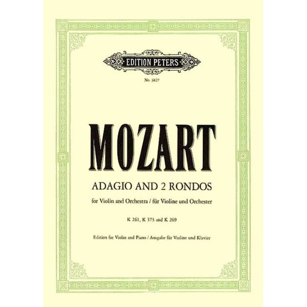 Mozart Adagio K 261 2 Rondos K 269 & K 373-Sheet Music-Edition Peters-Logans Pianos