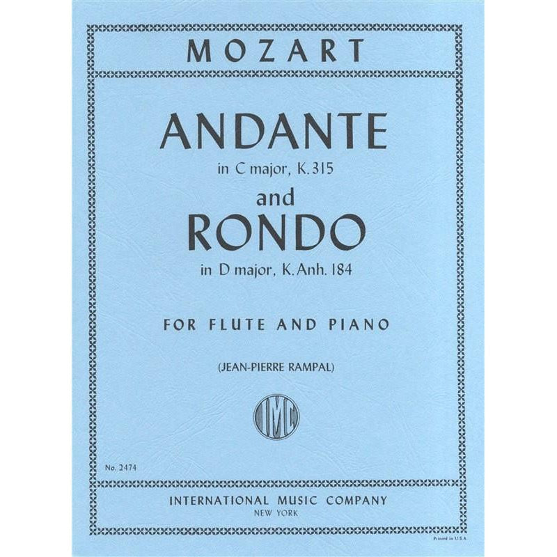 Mozart Andante In C major K.315 And Rondo In D Major K.Anh.184-Sheet Music-International Music Company-Logans Pianos