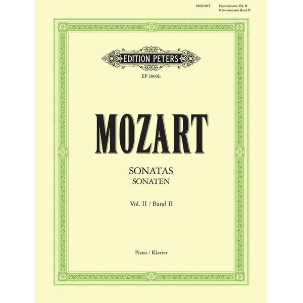 Mozart - Piano Sonatas Volume 2 Martinssen Urtext-Sheet Music-Edition Peters-Logans Pianos