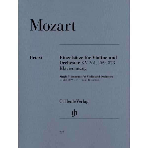 Mozart - Sonata Single Movements K 261 K 269 K 373 Violin/Piano-Sheet Music-G. Henle Verlag-Logans Pianos