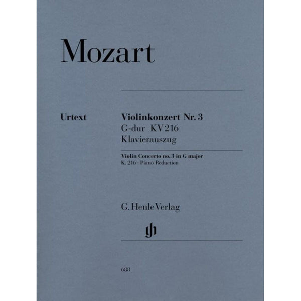 Mozart Violin Concerto No. 3 G Major K. 216-Sheet Music-G. Henle Verlag-Logans Pianos