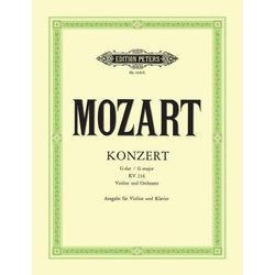 Mozart - Violin Concerto No. 3 in G K. 216-Sheet Music-Edition Peters-Logans Pianos
